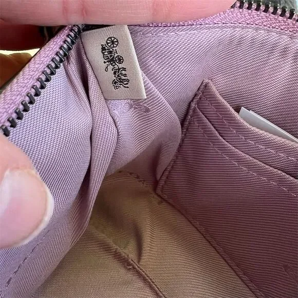 COACH Women's Pebble Leather Wristlet Wallet in Purple Ice w Silver Hardware NWT - Picture 11 of 11